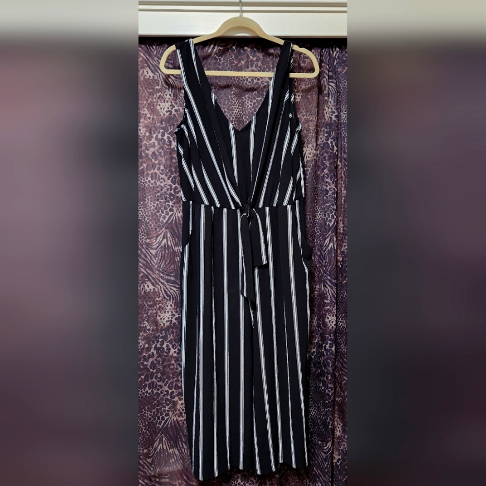 As U Wish Pinstripe Jumpsuit with Pockets